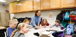 Pulaski County native Sarah Burnett, a 4th-grade mathematics teacher at Shopville Elementary School, is the new chair of the Education Professional Standards Board. While having a classroom teacher chair EPSB is relatively uncommon, Burnett said her daily experiences give her a good idea of what teacher preparation programs need to look like and what kind of support new teachers need. Photo by Mike Marsee, Sept. 27, 2018