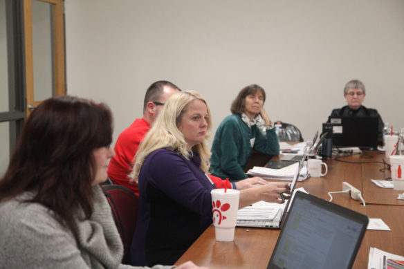 Members of the Kentucky Department of Education's Social Studies Advisory Panel discuss feedback on the proposed social studies standards revisions during a meeting in Frankfort. Photo by Megan Gross, Dec. 11, 2018