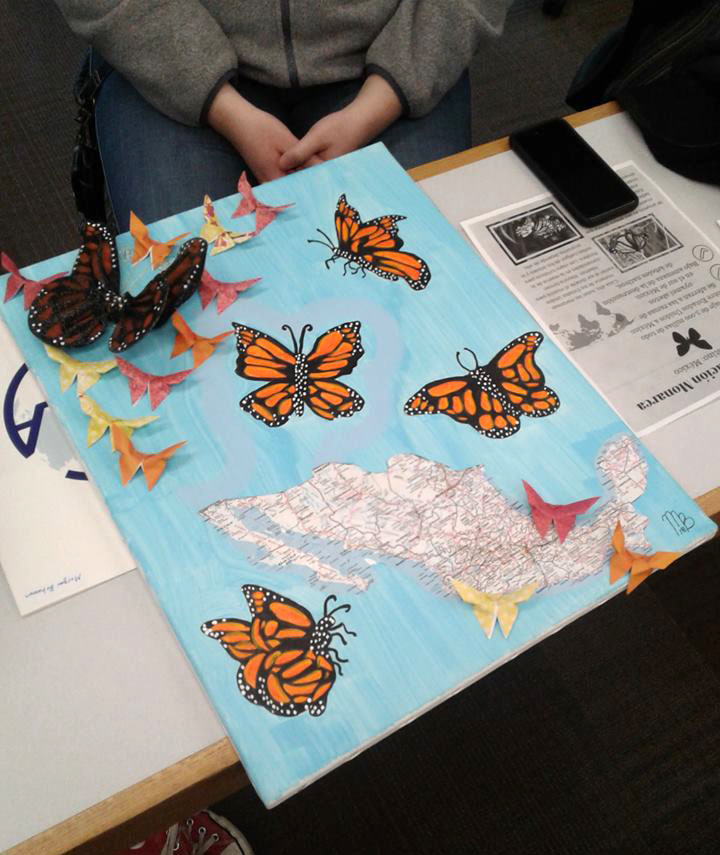 At the Kentucky World Language Association’s 2019 State Showcase and Competition, students can create a variety of projects that represent their language of study, such as this entry from a previous year. During the interpersonal interview, the student presents their project to a judge, who asks questions of the student in the target language. Submitted photo by the Kentucky World Language Association