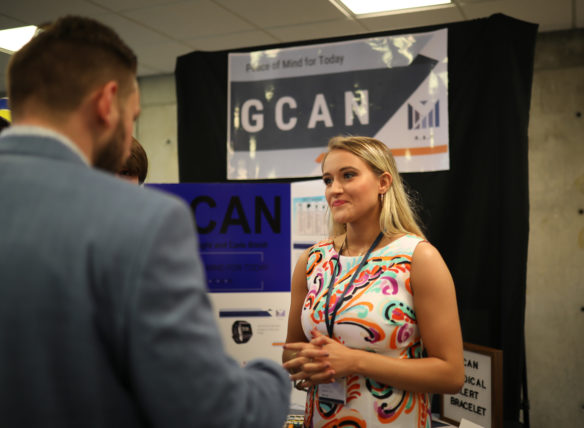 Grace Knight (Trigg County High School) from team G-CAN presents her prototype at the 2019 Lt. Governor’s Entrepreneurship Challenge.