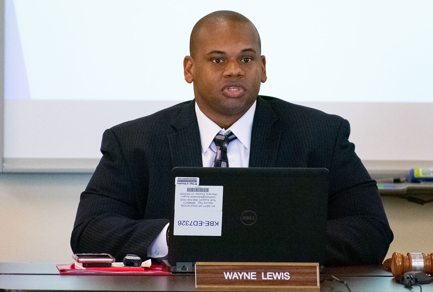 Kentucky Education Commissioner Wayne Lewis addresses myths about the state’s new 5-star accountability system at the Oct. 3 meeting of the Kentucky Board of Education.