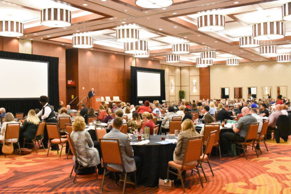 Scott Stump, an assistant secretary in the U.S. Department of Education’s Office of Career, Technical and Adult Education, speaks to employers at the inaugural Inside TRACK to Youth Apprenticeships summit in Louisville.