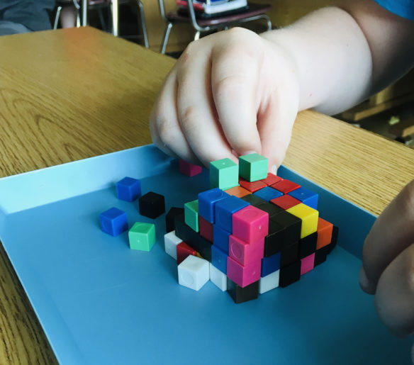 Melanie Callahan, a 4th-grade teacher at London Elementary School (Laurel County) and the 2020 Kentucky Elementary School Teacher of the Year, uses an activity called Free Builders in her classroom.