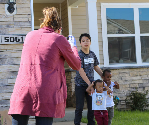 Kentucky School for the Deaf Teacher Kelsey Grievson takes a photo of KSD student Julian Zareen.