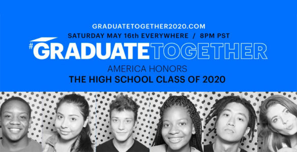 This is the logo for the Graduate Together, America Honors the High School Class of 2020 event.