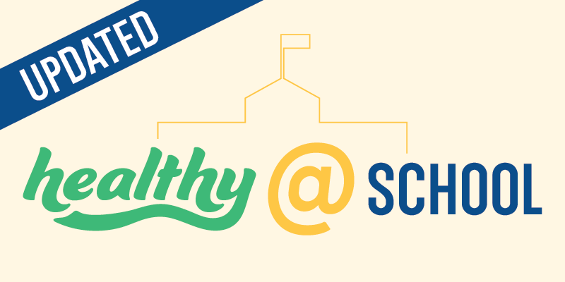 Healthy @ School logo with updated written across the top