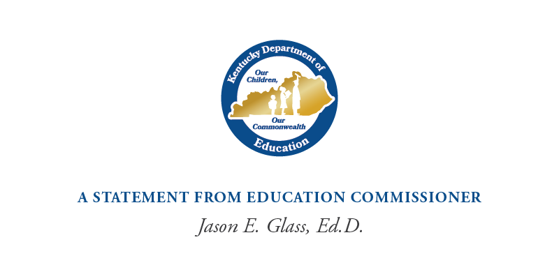 Statement from Education Commissioner Jason E. Glass