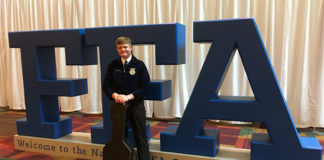 Garrard County High School senior Alex Miller poses for a photo at the National FFA Convention and Expo.