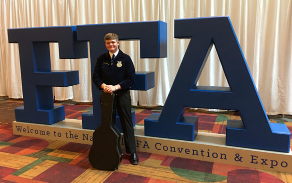 Garrard County High School senior Alex Miller poses for a photo at the National FFA Convention and Expo.