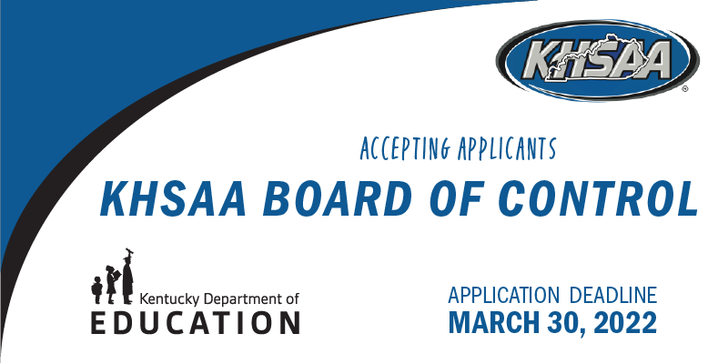 KHSAA Board of Control applications graphic