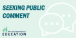 Graphic reading: Seeking Public Comment, Kentucky Department of Education
