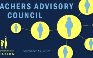 Graphic reading: Teachers Advisory Council, Sept. 13, 2022