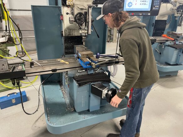 Evan Legate, a student at Henderson County High School, participates in the Tech Ready Apprentices for Careers in Kentucky youth apprenticeship program, which allows him to earn hours toward becoming a journeyman tool and die maker while earning his high school diploma.