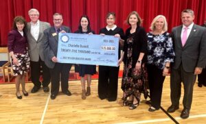 Third-grade teacher Charlotte Buskill receives the Milken Family Foundation National Educator Award.