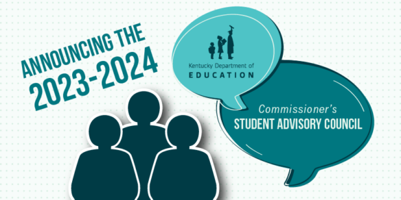 Graphic reading: Announcing the 2023-2024 Commissioner's Student Advisory Council