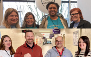 Staff members at Luhr Elementary School and Hunter Hills Elementary School