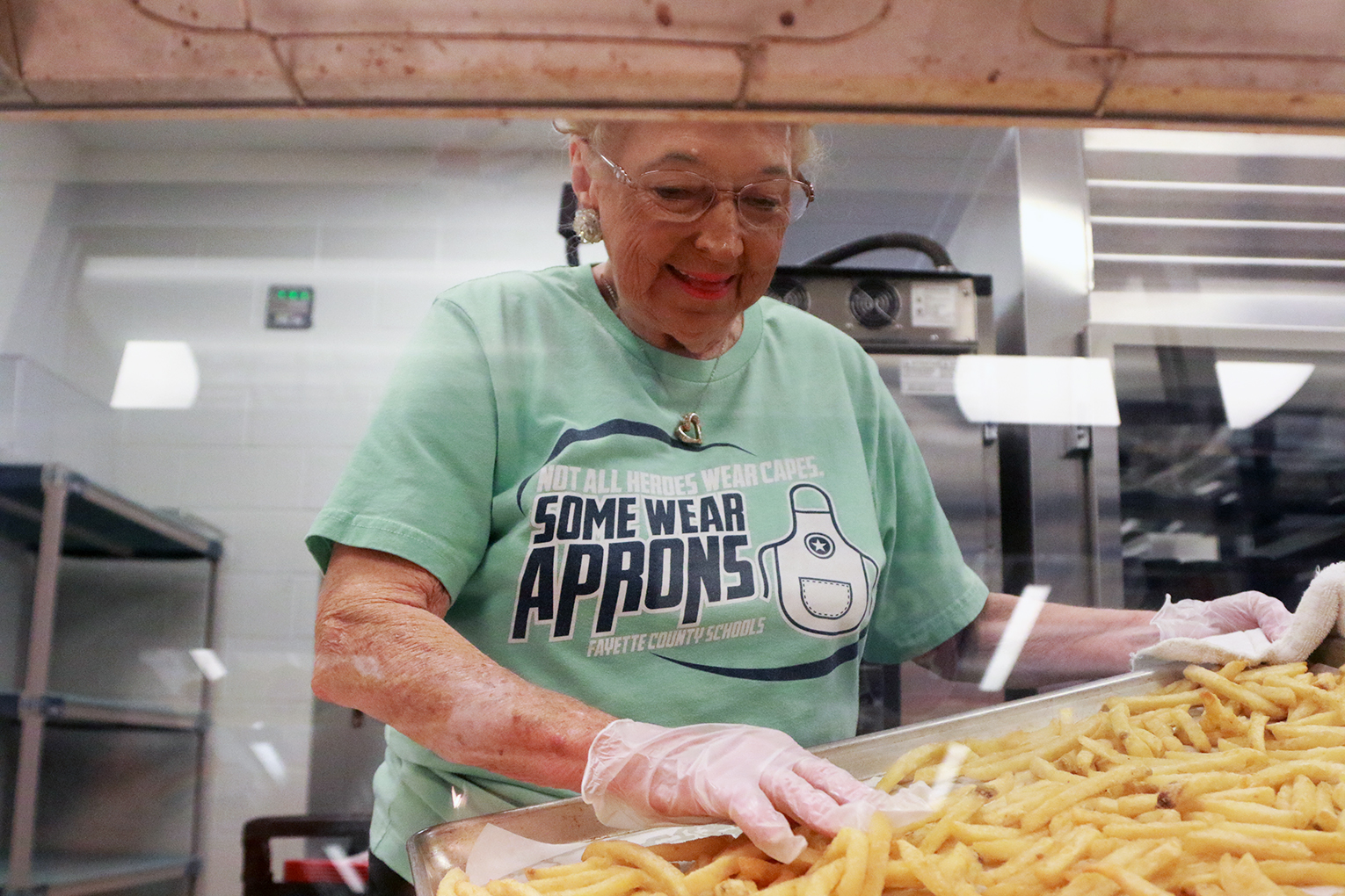 Fayette County cafeteria worker celebrates nearly 58 years at Stonewall