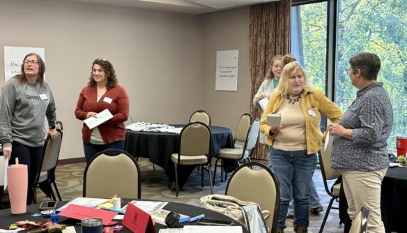 Special education teachers collaborating