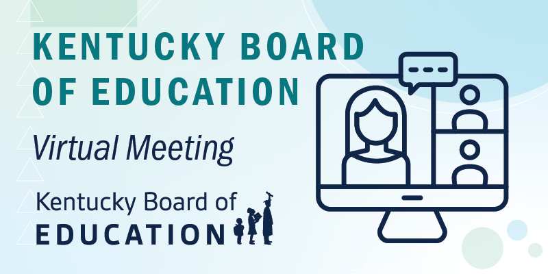 Kentucky Board of Education Virtual Meeting Slider.