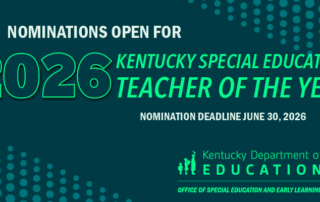 Nominations open for 2026 Kentucky Special Education Teacher of the Year, nomination deadline is June 30, 2026