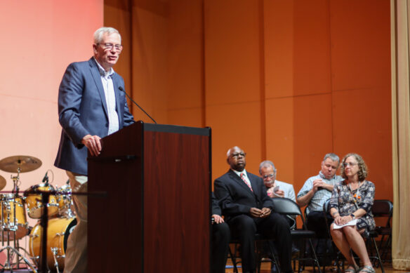 Dr. John Musick, an optometrist and advocate for the blind and visually impaired community, was honored with the Paul J. Langan Distinguished Service Award during the Kentucky School for the Blind’s annual Founders Day program. 