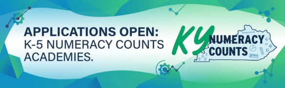 Graphic says Applications Open: K-5 Numeracy Counts Academies
