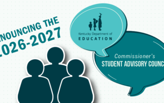 Graphic says Announcing the 2026-2027 Commissioner's Student Advisory Council