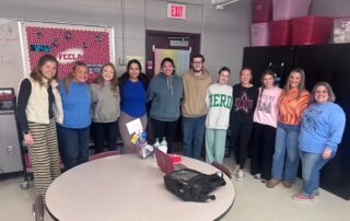 Group of students with teacher